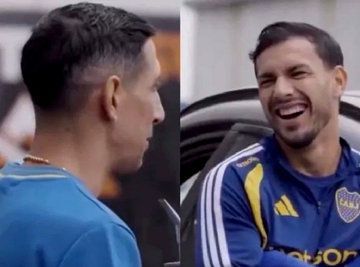 A pura risa: así fue el reencuentro de Leandro Paredes y Ángel Di María en Rosario