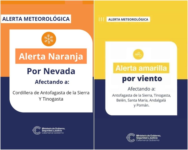 Temporal en Catamarca: nieve, viento y ráfagas de más de 100 km/h