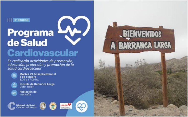 Salud y el Programa Sonqo Calchaquí llevarán prevención a Barranca Larga