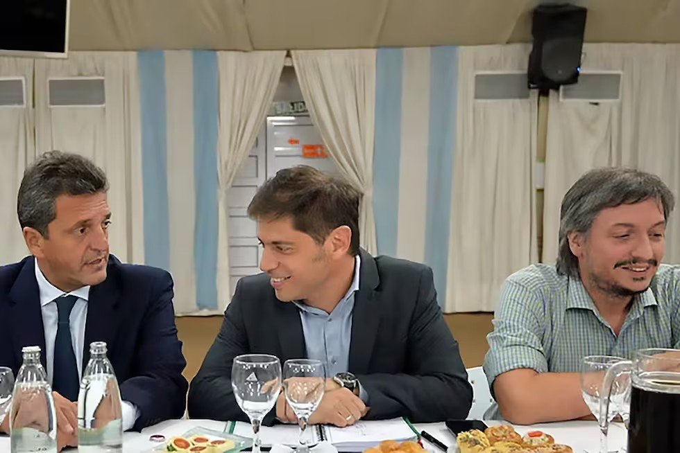 Cumbre peronista: Máximo Kirchner, Axel Kicillof y Sergio Massa volvieron a verse cara a cara